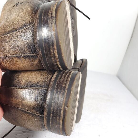 Frye Men's US11,5 Brown Distressed Leather Lace-Up Cap Toe Oxford Shoes - Picture 14 of 16